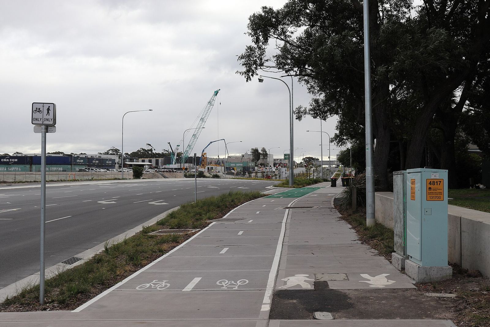 A separated shared path near St Peters Interchange, Sydney